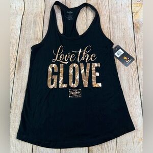 NWT Women’s Rawlings Baseball Love The Glove Tank Top Shirt  Size Large